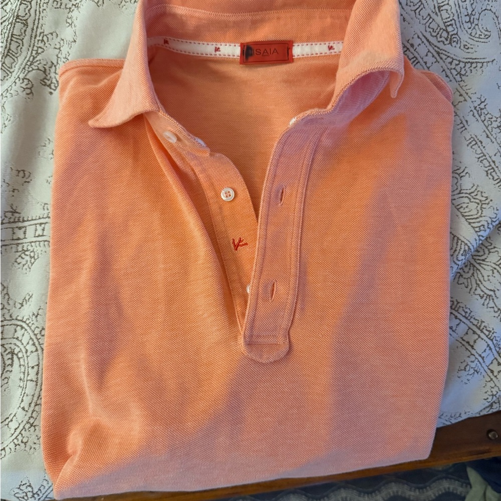 Isaia Peach/Coral‎ Polo Shirt
